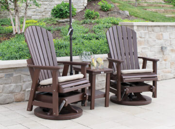 Island Poly Comfo-Back Single Swivel Glider