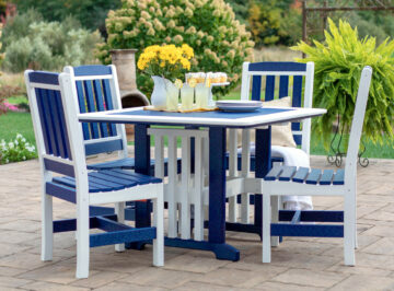 Leisure Square Dining Table & English Side Chair Set