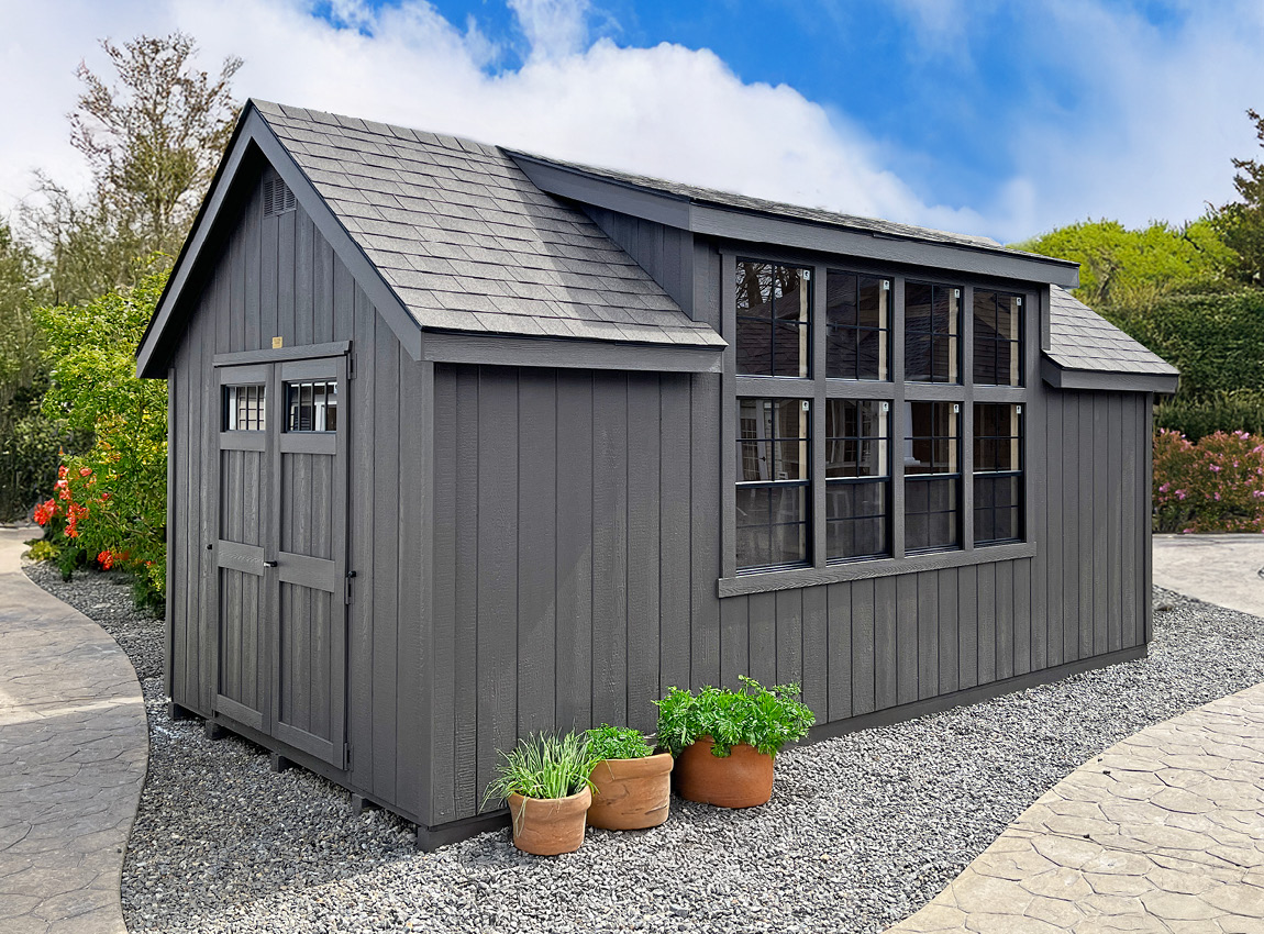 New England Colonial Shed with Country Dormer (T1-11) Sale CT, MA