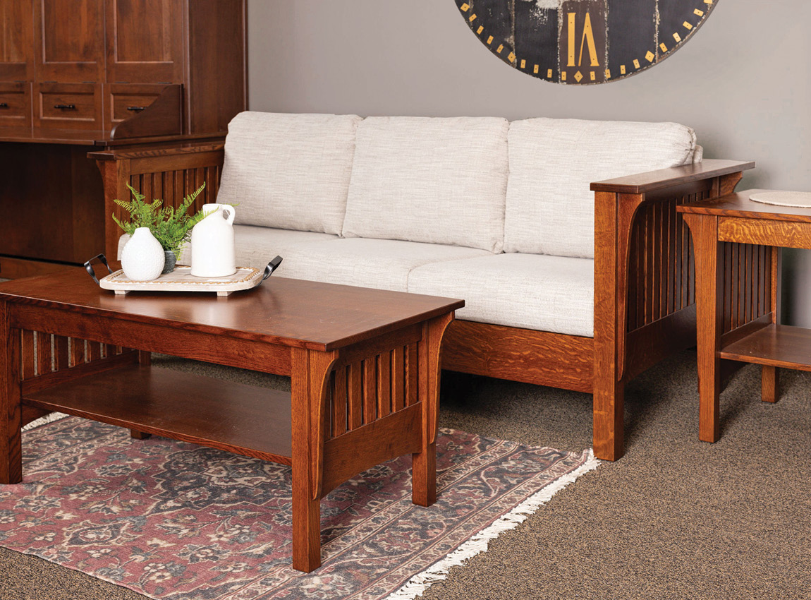 ブラック&ブラウンスワッグno.77 Mission Highback Slat Sofa Sale CT, MA & RI | Buy Mission Highback