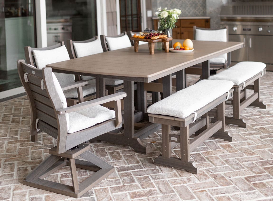 Island Rectangle Dining Table & Bristol Chair and Bench Set Sale