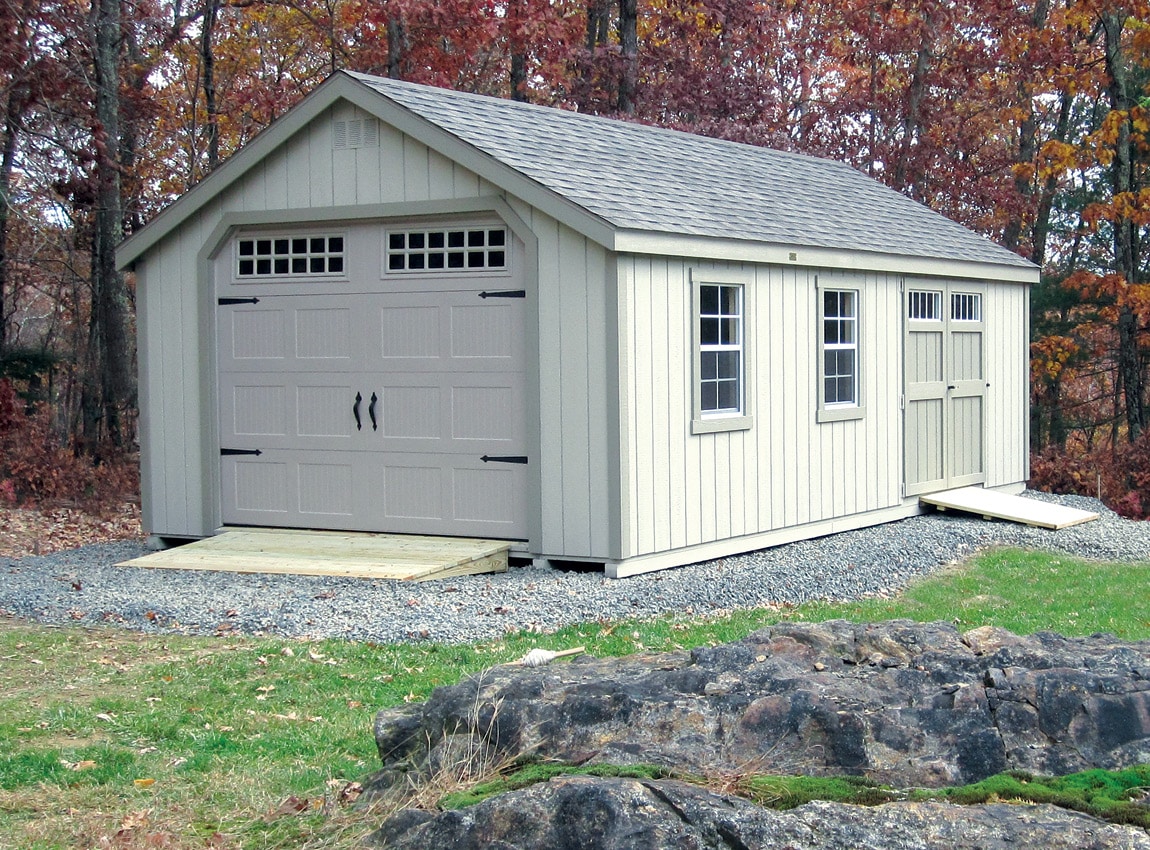 TW garage様 New England Cape One-Car Garage (T1-11) Sale CT, MA & RI | Buy New