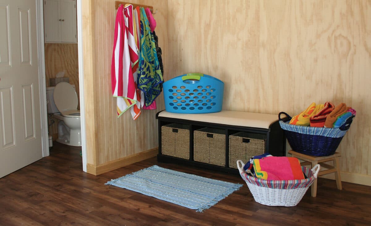 Many of our customers create changing rooms inside their pool house