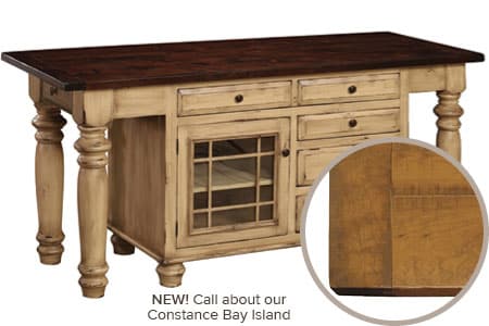 Kitchen Island with Rough Sawn top by Kloter Farms