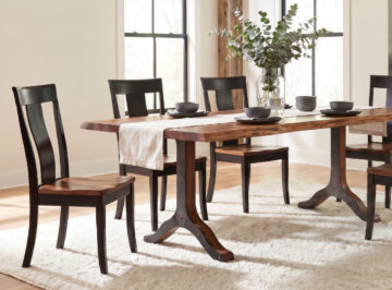 Asher Metal Base Live Edge Table